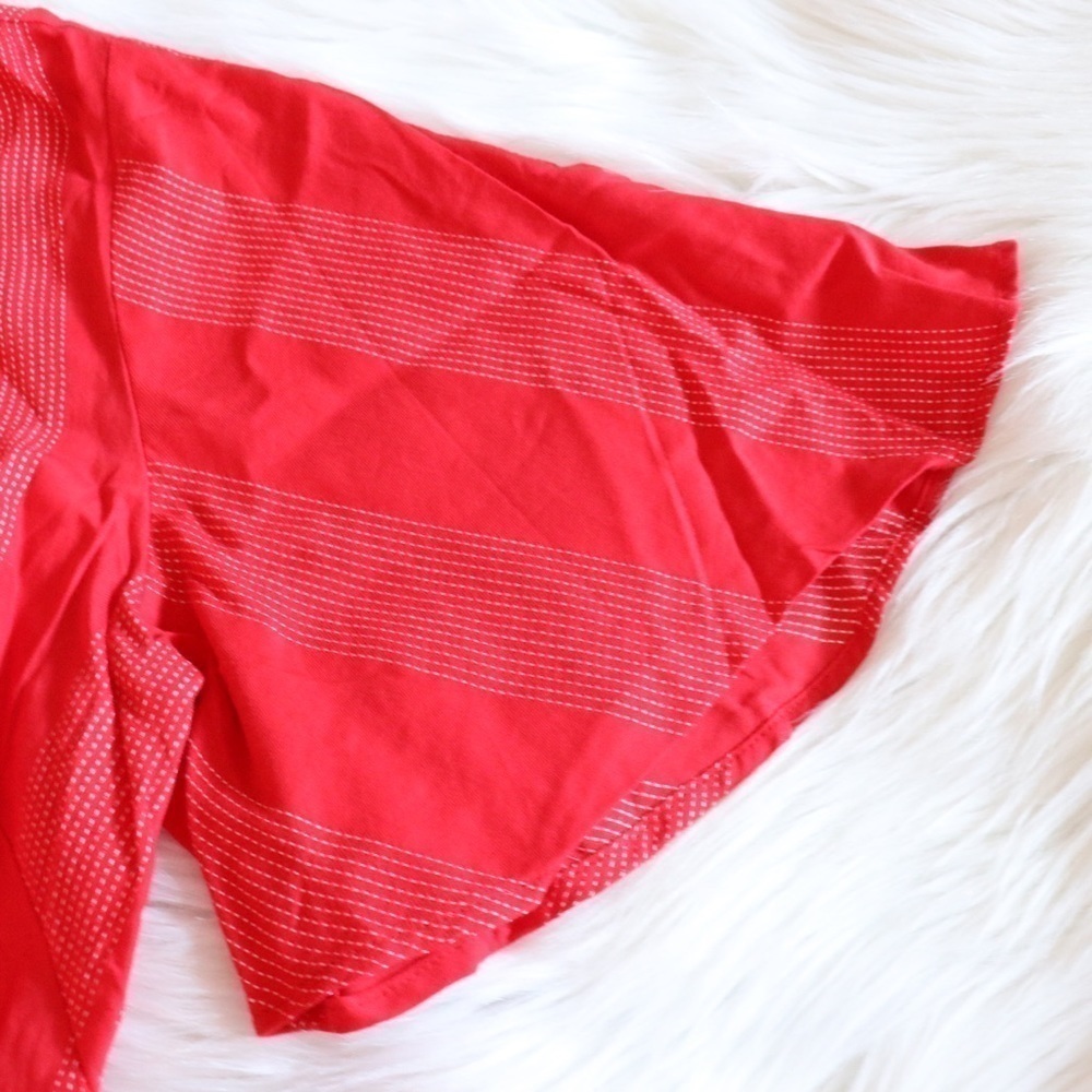 NEW Loft Blouse Red Short Sleeve Size Small Petite - Picture 7 of 9